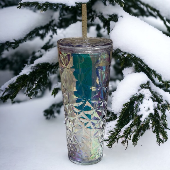 Starbucks 2023 Holiday Iridescent Winter White Cold Cup Venti 24oz Tumbl… - Picture 4 of 6